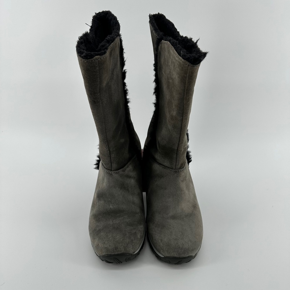 Patagonia Lugano Waterproof Winter Boots Forge Grey Suede 8.5 US Womens